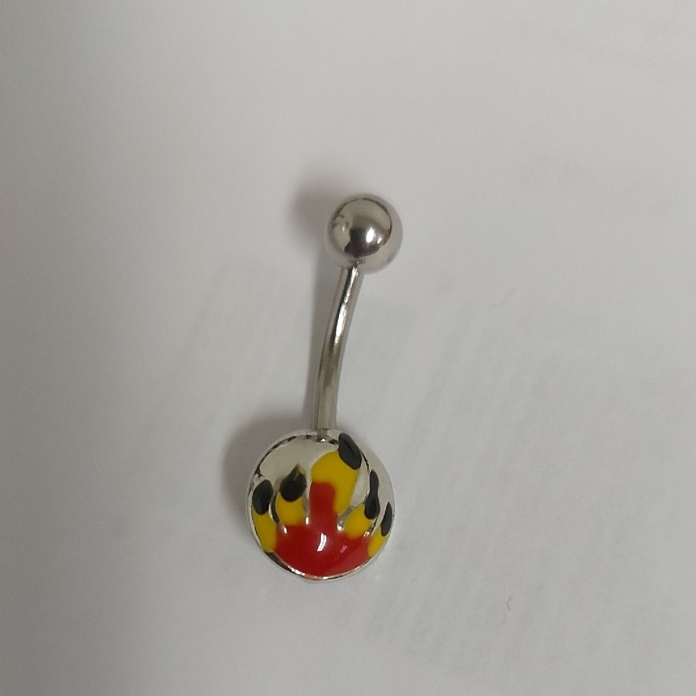 Flame Design Belly Button Ring